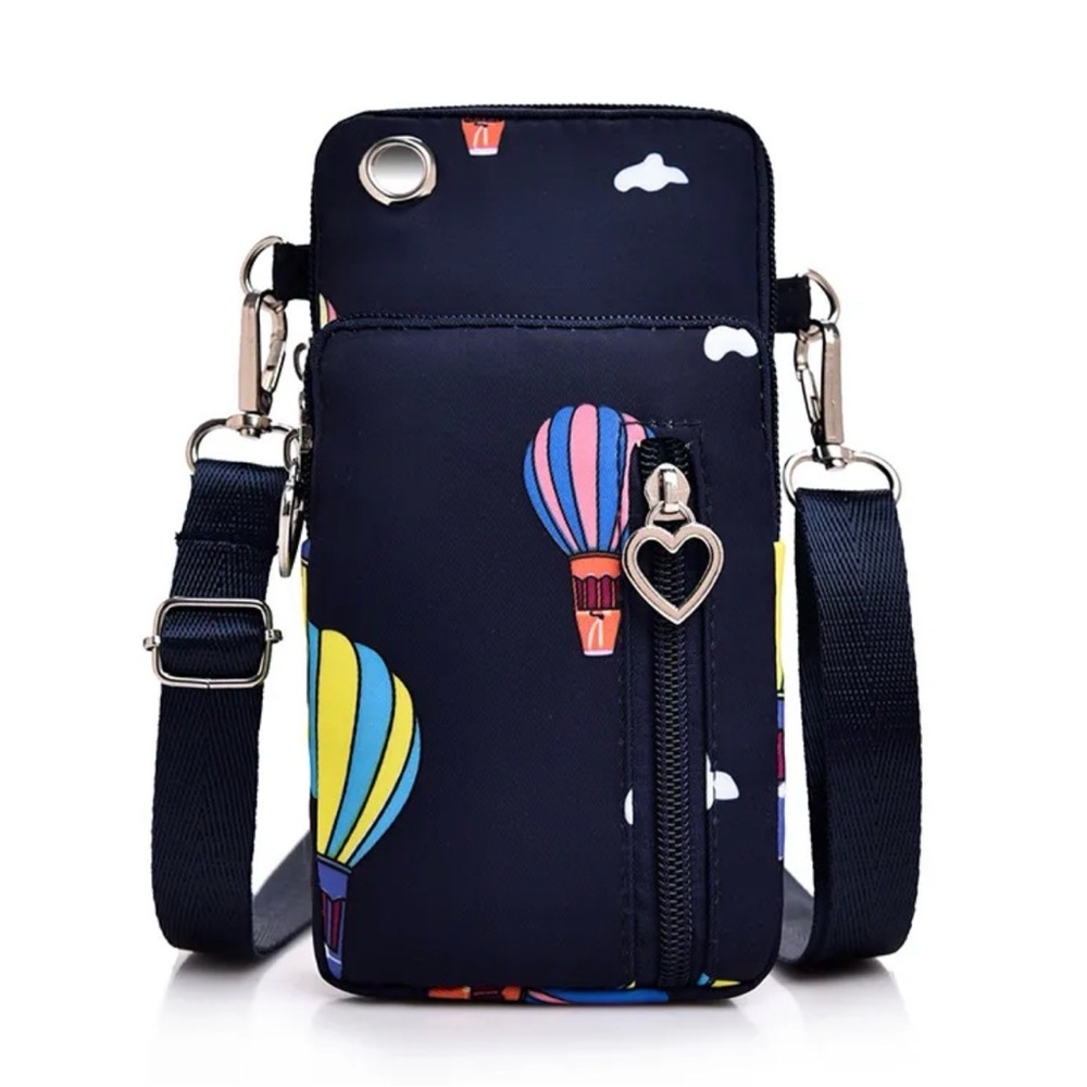 ✨ Cute Hot Air Balloon Crossbody Phone Bag – Multi-Color Prints